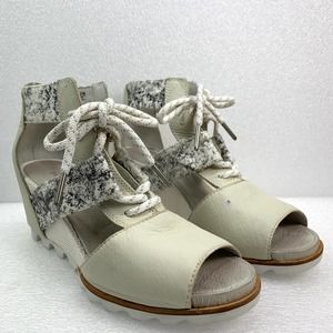 SOREL Joanie Lace Wedge Sandals - Women's 10